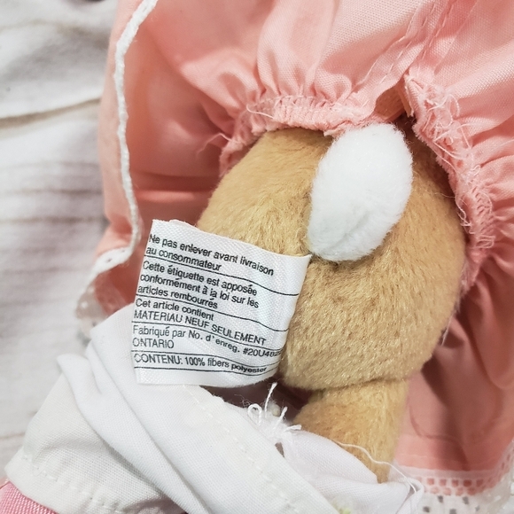 Rosie Rabbit Sylvia Long Mother Goose Plush Doll Mini Pink Floral 6 Inch 2000 - Picture 10 of 11